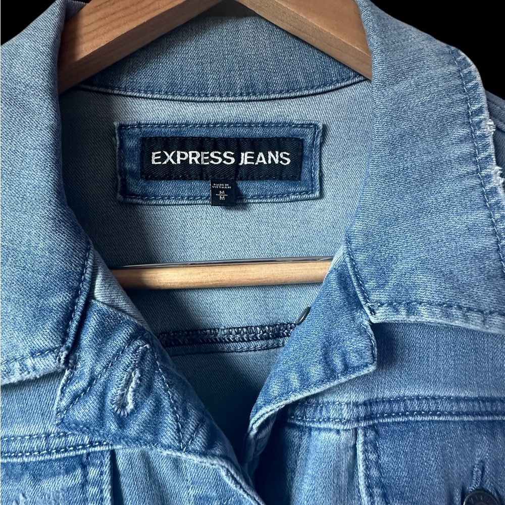 Express Light Blue Jean Jacket - image 4